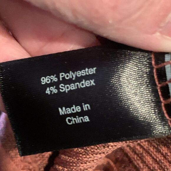 Lane Bryant 14/16 mauve dusty rose mock chevron brushed texture long sleeve top - Picture 8 of 9